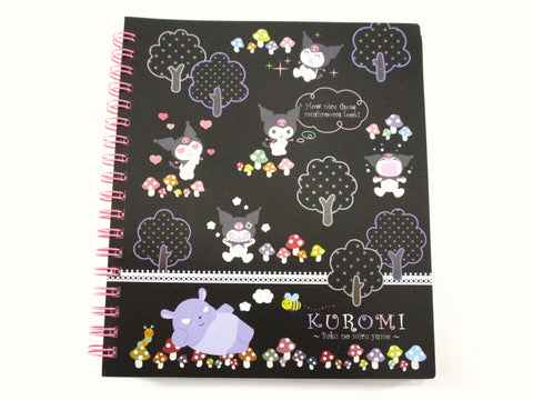 Cute Kawaii Sanrio Kuromi 6.25 x 7.25 in Creative DIY Spiral Notebook Notepad 2010 - Stationery Designer Paper Collection Journal Scrapbook - preowned