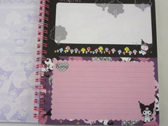 Cute Kawaii Sanrio Kuromi 6.25 x 7.25 in Creative DIY Spiral Notebook Notepad 2010 - Stationery Designer Paper Collection Journal Scrapbook - preowned