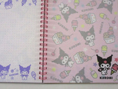 Cute Kawaii Sanrio Kuromi 6.25 x 7.25 in Creative DIY Spiral Notebook Notepad 2010 - Stationery Designer Paper Collection Journal Scrapbook - preowned