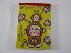 Rare ❤︎ Vintage *ੈ✩‧₊˚ Collectible ✿ Gift - Cute Kawaii Sanrio Monkichi Monkey 4 x 6 Inch Notepad / Memo Pad preowned - Stationery Designer Paper Collection Gift (Copy)