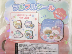 Cute Kawaii Q-Lia Dog Puppy Pet Kigurumi Flake Stickers Sack - for Journal Planner Craft Scrapbook Agenda Gift Diary Decor