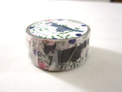 Cute Kawaii Aiko Washi / Masking Deco Tape - Cat Kitty Feline Stripes Brown Black Tabby Spots - for Scrapbooking Journal Planner Craft Gift