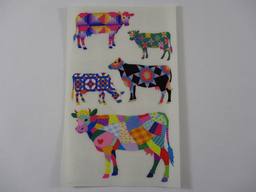 Sandylion Art Cows Glitter Sticker Sheet / Module - Vintage & Collectible