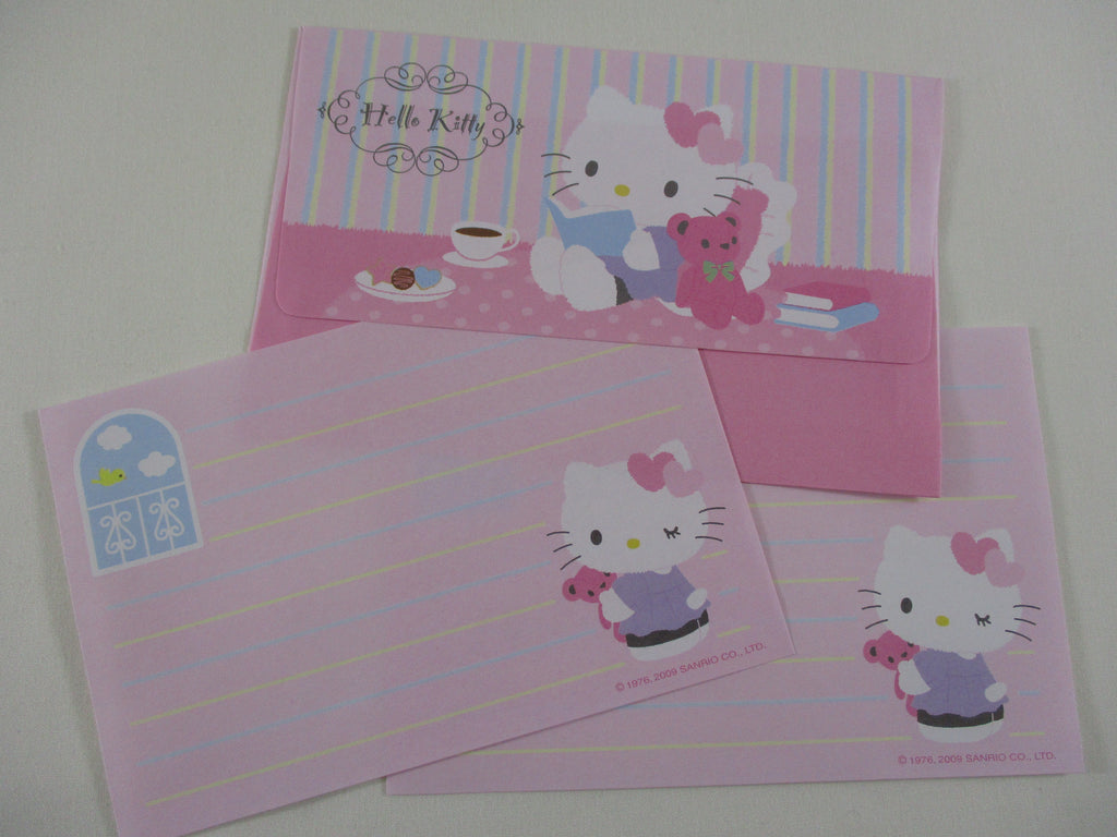 Cute Kawaii Sanrio Hello Kitty Letter Set 2009 - Writing Papers Envelope Stationery Rare VHTF Gift