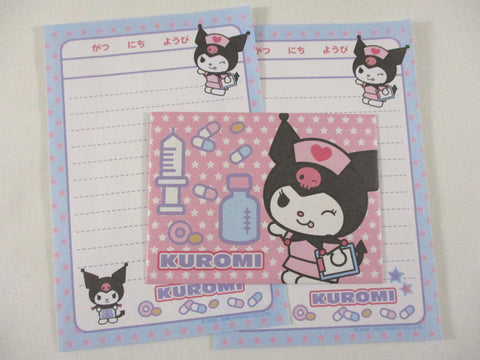 Cute Kawaii Sanrio Kuromi Mini Letter Set A 2008 - Small Writing Note Envelope Set Stationery