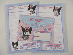 Cute Kawaii Sanrio Kuromi Mini Letter Set A 2008 - Small Writing Note Envelope Set Stationery