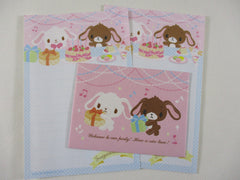 Cute Kawaii Sanrio Sugar Bunnies Mini Letter Set A 2008 - Small Writing Note Envelope Set Stationery