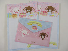 Cute Kawaii Sanrio Sugar Bunnies Mini Letter Set A 2008 - Small Writing Note Envelope Set Stationery