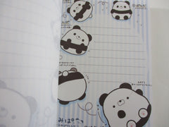 Cute Kawaii San-X Hamipa Panda 4 x 6 Inch Notepad / Memo Pad - D - Stationery Designer Paper Collection