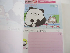 Cute Kawaii San-X Hamipa Panda 4 x 6 Inch Notepad / Memo Pad - D - Stationery Designer Paper Collection