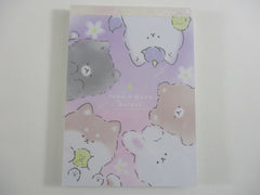 Cute Kawaii Q-Lia Animals Fuwa Moko Purple 4 x 6 Inch Notepad / Memo Pad - Stationery Designer Paper Collection