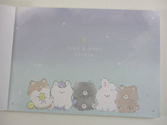 Cute Kawaii Q-Lia Animals Fuwa Moko Purple 4 x 6 Inch Notepad / Memo Pad - Stationery Designer Paper Collection
