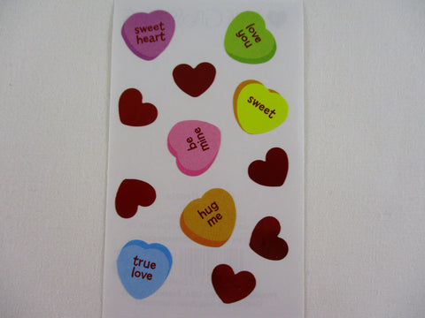 Mrs Grossman Candy Hearts Sticker Sheet / Module - Vintage & Collectible