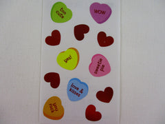 Mrs Grossman Candy Hearts Sticker Sheet / Module - Vintage & Collectible