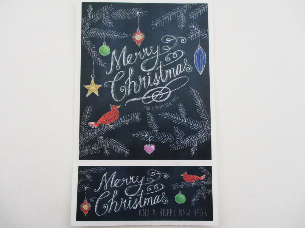 Mrs Grossman Chalk Talk Merry Christmas Sticker Sheet / Module - 4 x 6.5 in - Vintage & Collectible