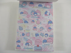 Cute Kawaii San-X Jinbesan Whale 4 x 6 Inch Notepad / Memo Pad - A - Stationery Designer Paper Collection