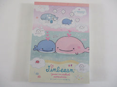 Cute Kawaii San-X Jinbesan Whale 4 x 6 Inch Notepad / Memo Pad - B - Stationery Designer Paper Collection