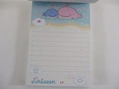 Cute Kawaii San-X Jinbesan Whale 4 x 6 Inch Notepad / Memo Pad - B - Stationery Designer Paper Collection