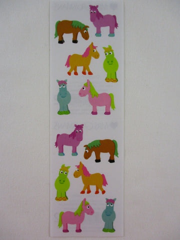 Mrs Grossman Chubby Ponies Pony Horse Sticker Sheet / Module - Vintage & Collectible