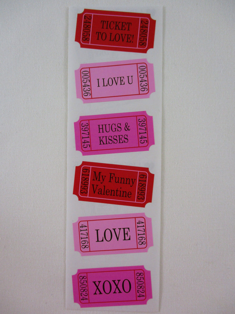 Mrs Grossman Love Tickets Sticker Sheet / Module - Vintage & Collectible