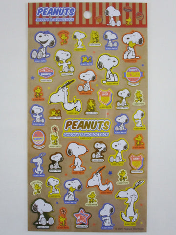 Cute Kawaii Peanuts Snoopy Large Sticker Sheet - E Lucky - for Journal Planner Craft