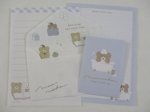 Cute Kawaii Q-Lia Bear Moco Mocha A Mini Letter Sets