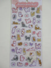 Cute Kawaii Kamio Candy Drop / Glass Style Sticker Sheet - Cat Kitty Feline Pet - for Journal Planner Craft Agenda Organizer Scrapbook