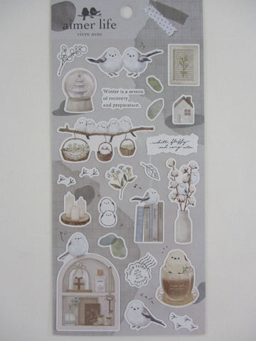 Cute Kawaii Q-Lia Nature Vivre Aimer Series - Bird Sticker Sheet - for Journal Planner Craft