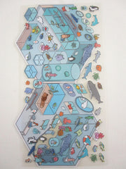 Cute Kawaii Kamio Space Hall Series Sticker Sheet B - Aquarium Fish Whale Shark - for Journal Planner Craft Agenda Scrapbook Stationery Schedule Diary Gift