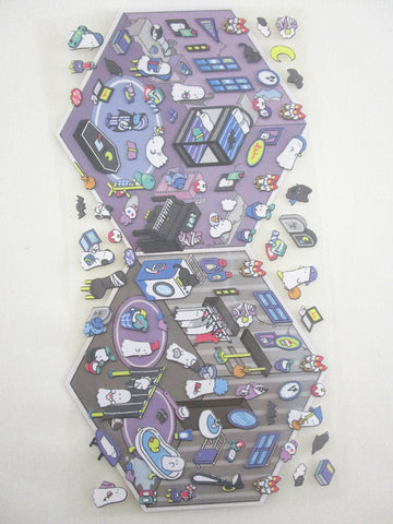 Cute Kawaii Kamio Space Hall Series Sticker Sheet A - Ghost Dormitory Halloween - for Journal Planner Craft Agenda Scrapbook Stationery Schedule Diary Gift