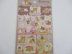 Cute Kawaii San-X Rilakkuma Bear Home to Relax Sticker Sheet 2024 - B - for Planner Journal Scrapbook Craft Diary Schedule Gift