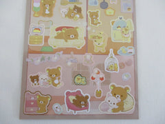 Cute Kawaii San-X Rilakkuma Bear Home to Relax Sticker Sheet 2024 - B - for Planner Journal Scrapbook Craft Diary Schedule Gift