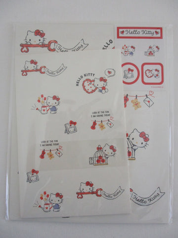 Cute Kawaii ‧₊ ᵎᵎ 🍒 ⋅ ˚✮ Sanrio ‪‪❤︎ Hello Kitty Letter Set Pack - Stationery Writing Paper Envelope Penpal Gift preowned