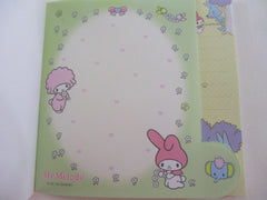 Cute Kawaii HTF Vintage Sanrio My Melody 4.25 x 4.25 Inch Notepad / Memo Pad - Stationery Designer Paper Collection Preowned New