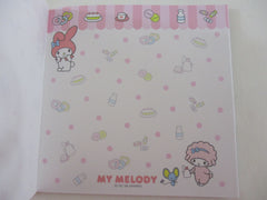 Cute Kawaii HTF Vintage Sanrio My Melody 4.25 x 4.25 Inch Notepad / Memo Pad - Stationery Designer Paper Collection Preowned New