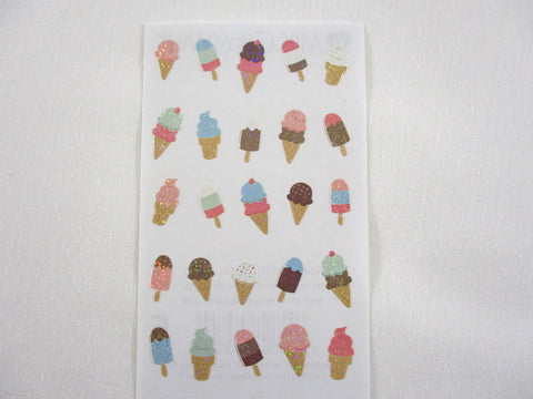 Mrs Grossman Ice Cream Treat Sticker Sheet / Module - Vintage & Collectible - Stationery Journal Scrapbook Diary Notebook Planner Schedule Gift