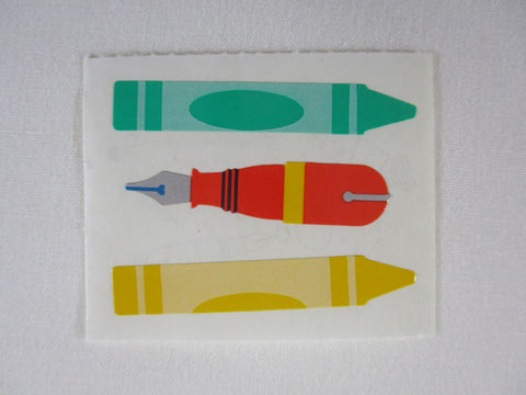 Mrs Grossman Crayon Pen Sticker Sheet / Module - Vintage & Collectible