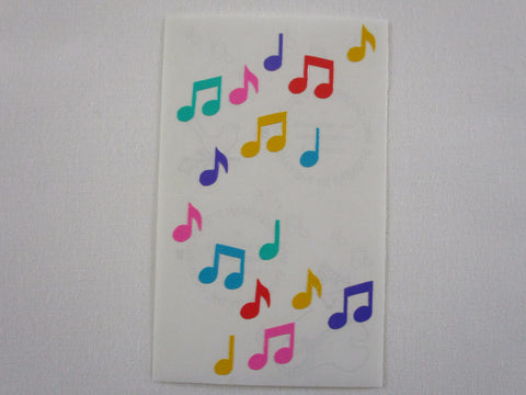 Mrs Grossman Micro Music Notes Multi Color Sticker Sheet / Module - Vintage & Collectible - Stationery Journal Scrapbook Diary Notebook Planner Schedule Gift