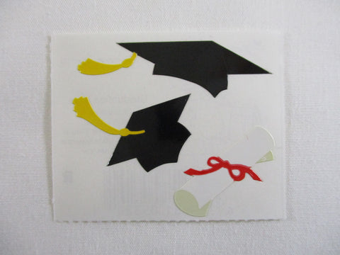 Mrs Grossman Graduation Hats Sticker Sheet / Module - Vintage & Collectible - for Scrapbook Journal Planner Diary Notebook Decor Gift