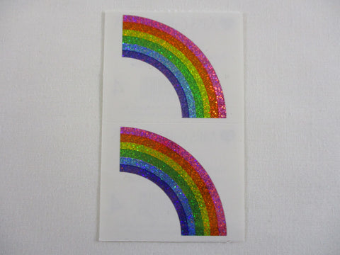 Mrs Grossman Sparkle Rainbow Sticker Sheet / Module - Vintage & Collectible - for Scrapbook Journal Planner Diary Notebook Decor Gift