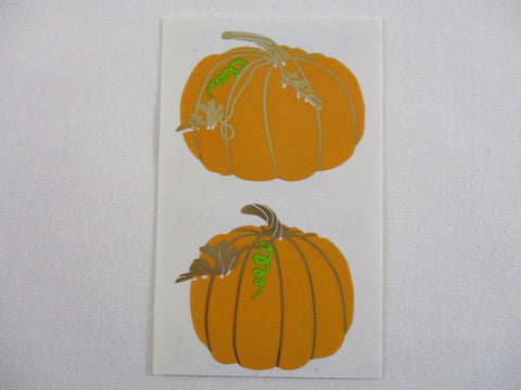 Mrs Grossman Pumpkin Autum Fall Harvest Sticker Sheet / Module - Vintage & Collectible - for Scrapbook Journal Planner Diary Notebook Decor Gift