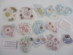 Cute Kawaii BGM Lifestyle Series Flake Stickers Sack - Teatime Relax Weekend Sweet - for Journal Agenda Planner Scrapbooking Craft