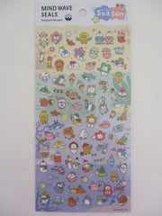 Cute Kawaii Mind Wave Ori Ocean Animal Fish Whale Shark Dressed Up Season Sticker Sheet - for Journal Planner Craft Diary Gift Schedule