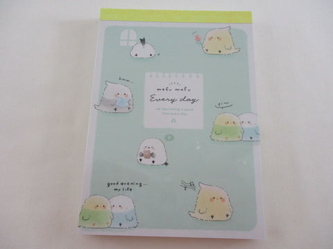 Cute Kawaii Birds Mofu Mofu 4 x 6 Inch Notepad / Memo Pad - Stationery Designer Paper Collection