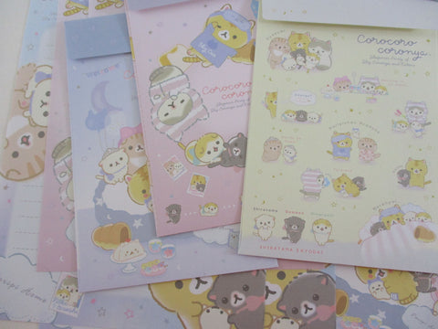 Cute Kawaii San-X CorocoroCoroNya Cat Feline Kitten Letter Sets 2023