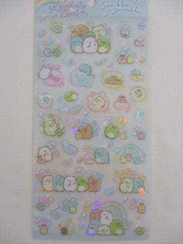 Cute Kawaii San-X Sumikko Gurashi Glitter Holographic Sticker Sheet 2022 C - for Planner Journal Scrapbook Craft