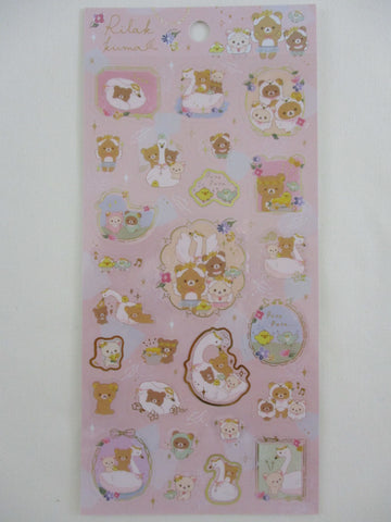 Cute Kawaii San-X Rilakkuma Swan Sticker Sheet 2022 - A Pink - for Planner Journal Scrapbook Craft
