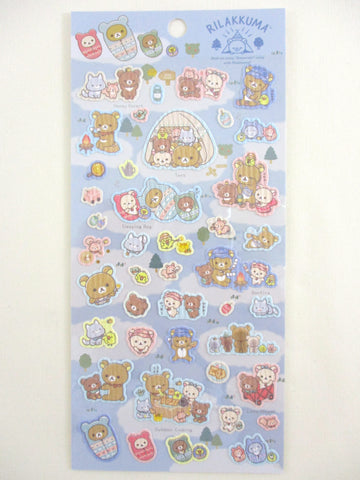 Cute Kawaii San-X Rilakkuma Bear Camping Nature Forest Tent Sticker Sheet 2023 - B - for Planner Journal Scrapbook Craft