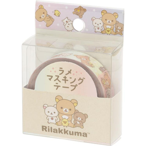 Cute Kawaii San-X Rilakkuma Glitter Washi / Masking Deco Tape - E - for Scrapbooking Journal Planner Craft Schedule Agenda
