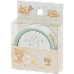 Cute Kawaii San-X Rilakkuma Glitter Washi / Masking Deco Tape - F - for Scrapbooking Journal Planner Craft Schedule Agenda